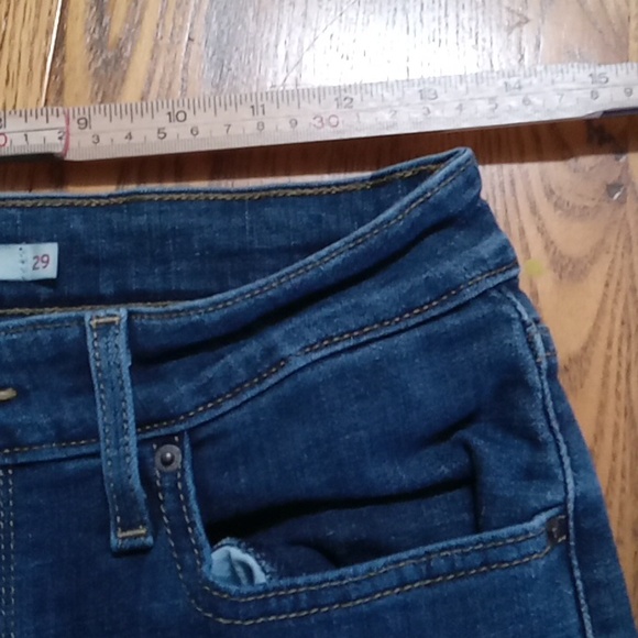 LEVI'S Womens 29 (27 x 27) JEANS DENIM Pants Preowned BLUE HIGH RISE SKINNY - Picture 7 of 7